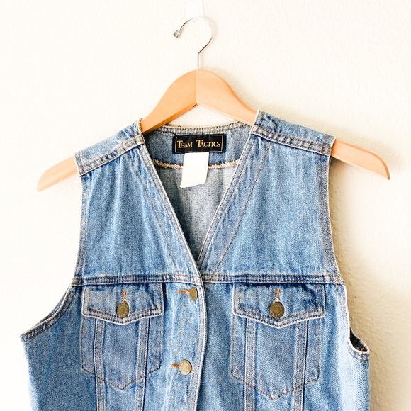 Vintage Team Tactics denim jacket 80s - Picture 3 of 7